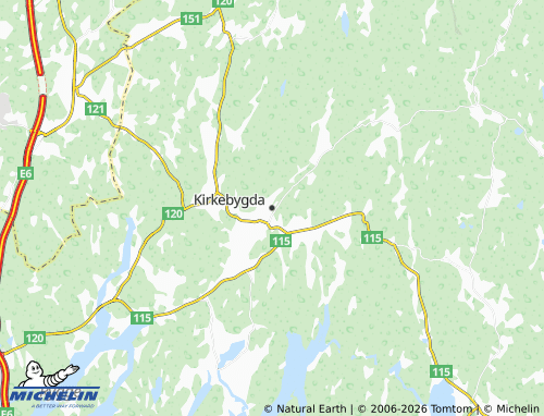 Mapa MICHELIN Kirkebygda - ViaMichelin