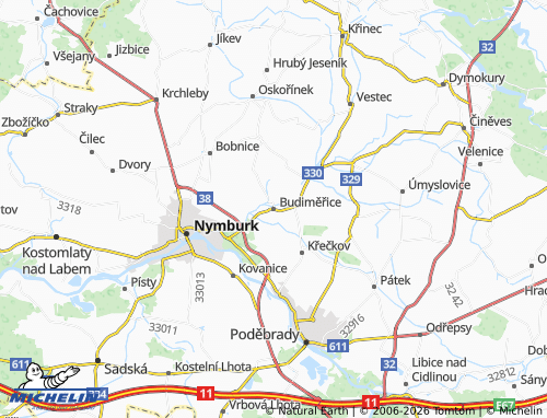 Mappa MICHELIN Budiměřice - ViaMichelin