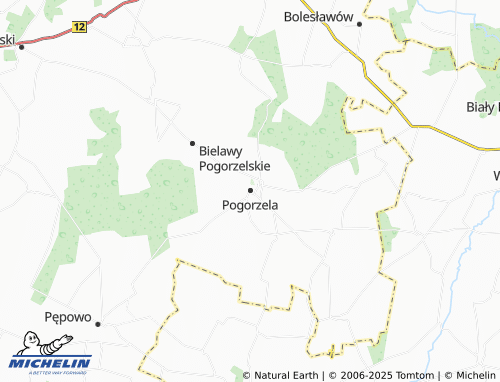 MICHELIN Pogorzela map - ViaMichelin