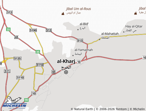 Kaart MICHELIN al-Yamamah - ViaMichelin