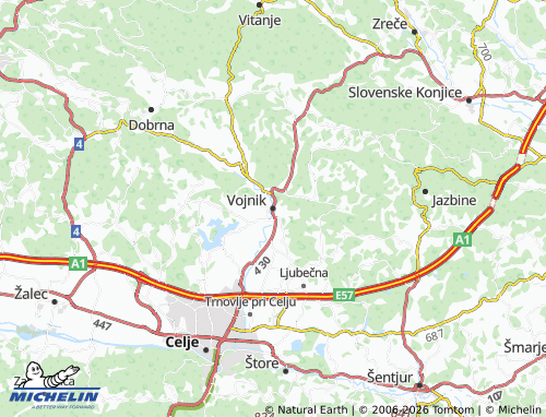 MICHELIN-Landkarte Vojnik - ViaMichelin