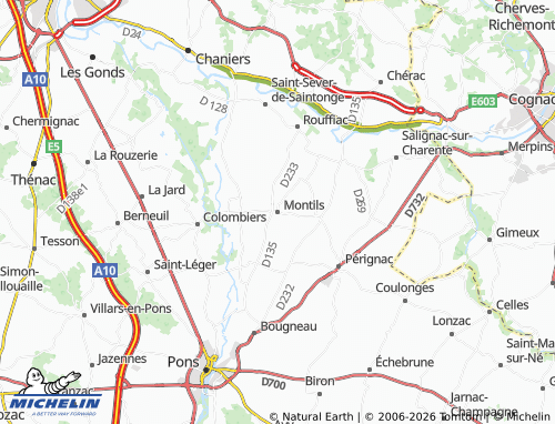 Mapa MICHELIN Montils - ViaMichelin