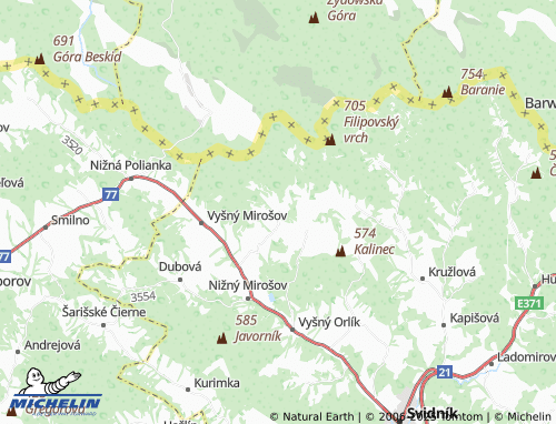 MICHELIN Roztoky map - ViaMichelin