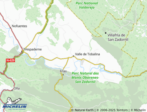 MICHELIN Valle de Tobalina map - ViaMichelin
