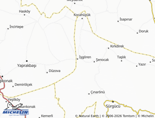 Mappa MICHELIN İşgören - ViaMichelin