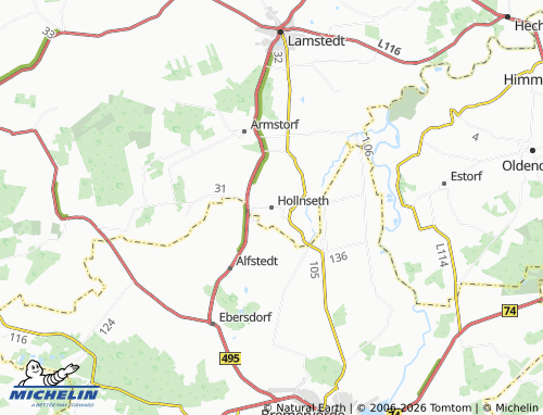 MICHELIN Hollnseth map - ViaMichelin
