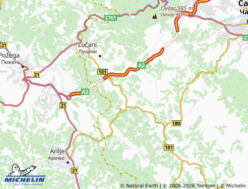 Mapa MICHELIN Puhovo - ViaMichelin