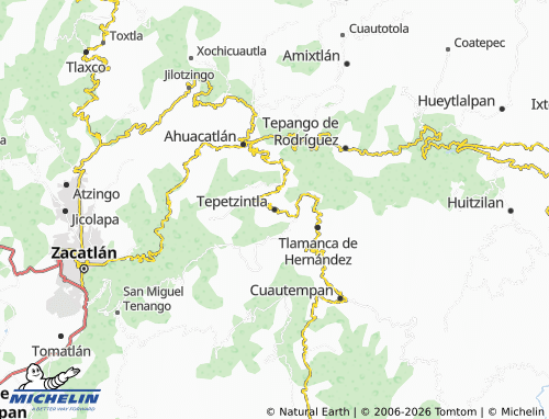 MICHELIN-Landkarte Tepetzintla - ViaMichelin