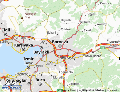 MICHELIN Bornova map - ViaMichelin