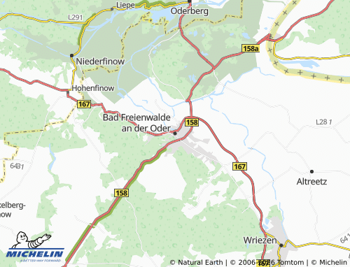 MICHELIN-Landkarte Bad Freienwalde an der Oder - ViaMichelin