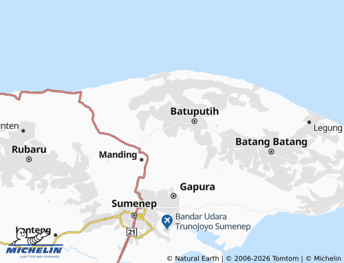 MICHELIN-Landkarte Larangan Barma - ViaMichelin