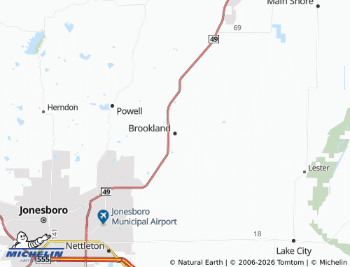 Mappa MICHELIN Brookland - ViaMichelin