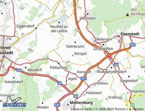 MICHELIN Zillingtal map - ViaMichelin