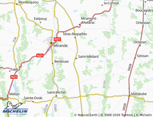 Mappa MICHELIN Saint-Médard - ViaMichelin