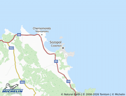 MICHELIN Sozopol map - ViaMichelin