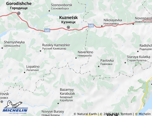 MICHELIN-Landkarte Newerkinski Rajon - ViaMichelin