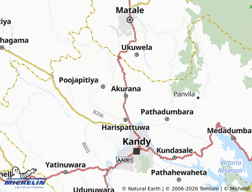 Mapa MICHELIN Akurana - ViaMichelin
