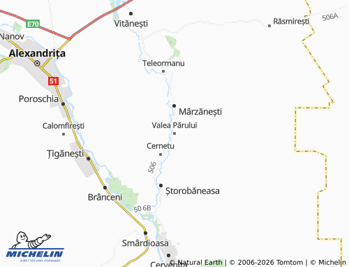 Mapa MICHELIN Valea Părului - ViaMichelin