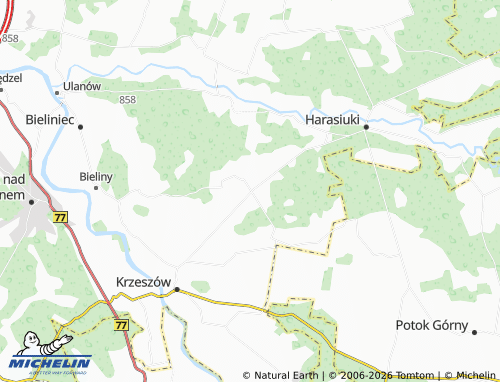MICHELIN Hucisko map - ViaMichelin