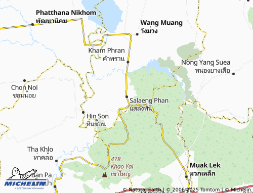 MICHELIN Salaeng Phan map - ViaMichelin