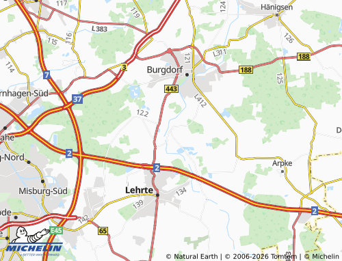 MICHELIN Steinwedel map - ViaMichelin