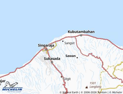 MICHELIN Sinabun map - ViaMichelin