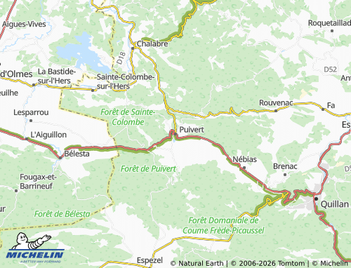 Mappa MICHELIN Puivert - ViaMichelin