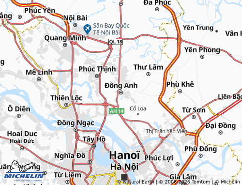 MICHELIN Đông Anh map - ViaMichelin