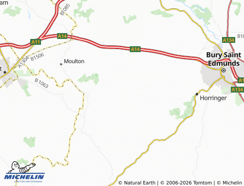 Mappa MICHELIN Denham - ViaMichelin