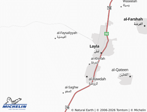 Carte MICHELIN al-Jubaylah - ViaMichelin