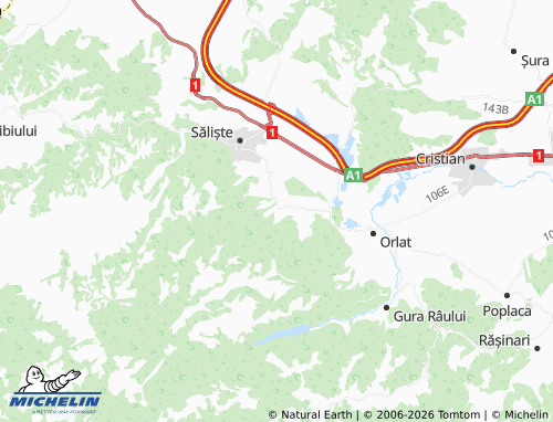 MICHELIN Sibiel map - ViaMichelin