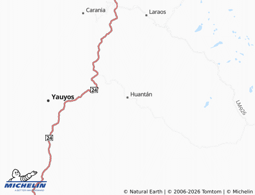 Mapa MICHELIN Huantán - ViaMichelin