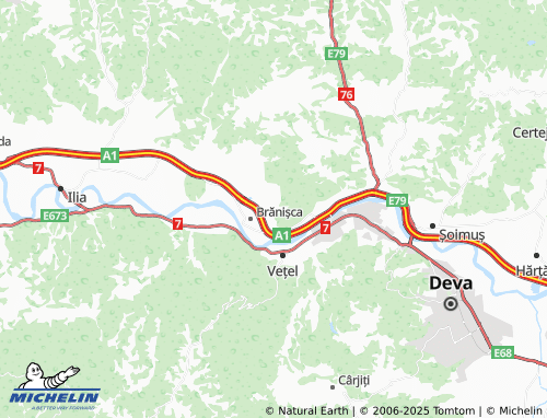 MICHELIN Rovina map - ViaMichelin