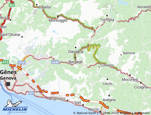 MICHELIN Bargagli map - ViaMichelin