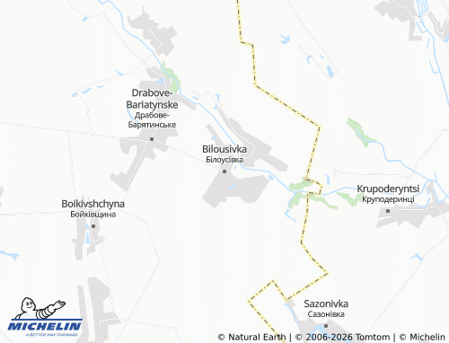 Mapa MICHELIN Bilousivka - ViaMichelin