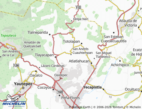 Mappa MICHELIN San Andrés Cuauhtempan - ViaMichelin