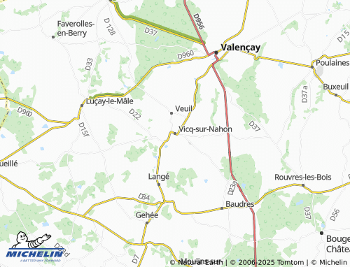 MICHELIN Vicq-sur-Nahon map - ViaMichelin