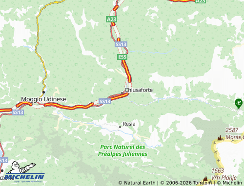 Mapa MICHELIN Chiusaforte - ViaMichelin