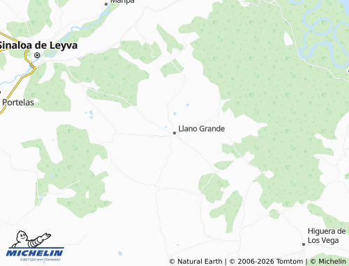 MICHELIN Llano Grande map - ViaMichelin