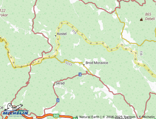 MICHELIN Delači map - ViaMichelin