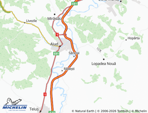 MICHELIN Sâncrai map - ViaMichelin