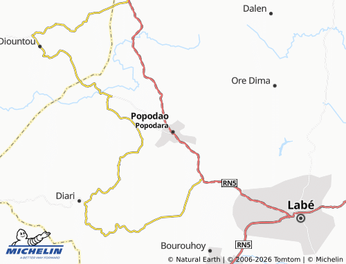 Mapa MICHELIN Popodara - ViaMichelin