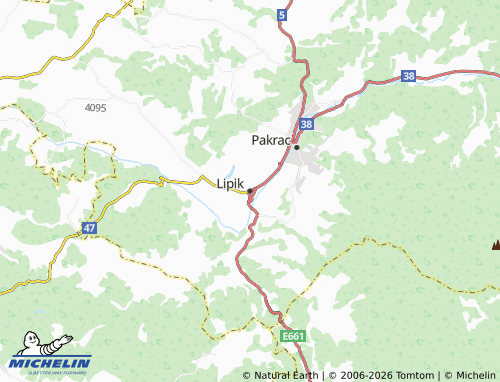 MICHELIN Lipik map - ViaMichelin