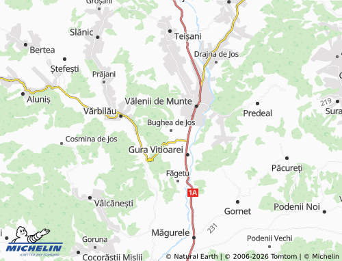 Carte MICHELIN Bughea de Jos - ViaMichelin