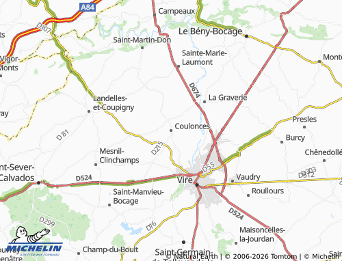 MICHELIN Coulonces map - ViaMichelin