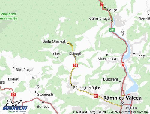 MICHELIN Băile Olănești map - ViaMichelin
