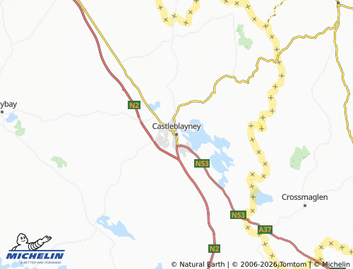 Carte MICHELIN Castleblayney - ViaMichelin