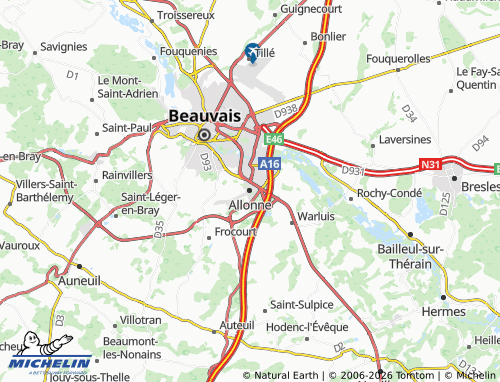 Mappa MICHELIN Allonne - ViaMichelin