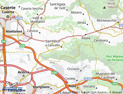 MICHELIN-Landkarte San Felice a Cancello - ViaMichelin