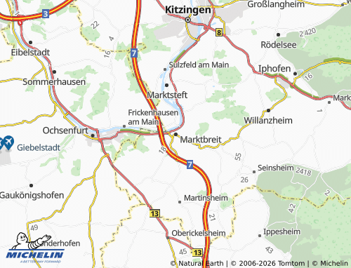 MICHELIN Marktbreit map - ViaMichelin